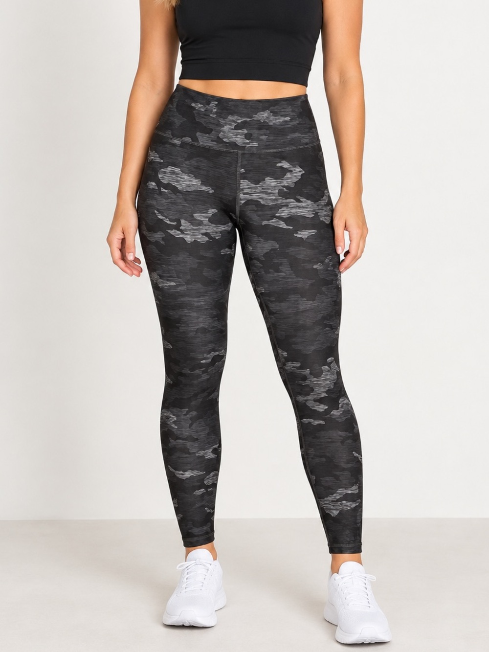 Avia Camo Leggings Size XL(16-18) Black Gray Activewear